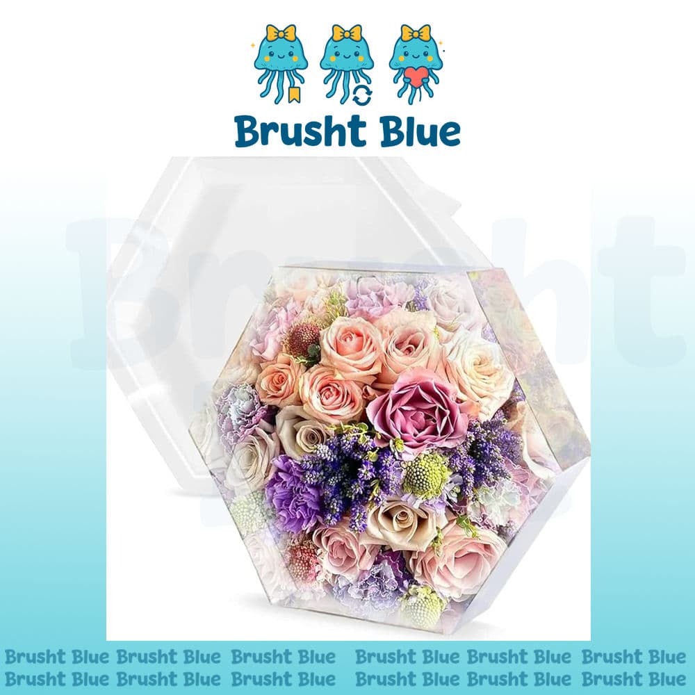 قالب سيليكون سداسي كبير لصب الورد بالريزن